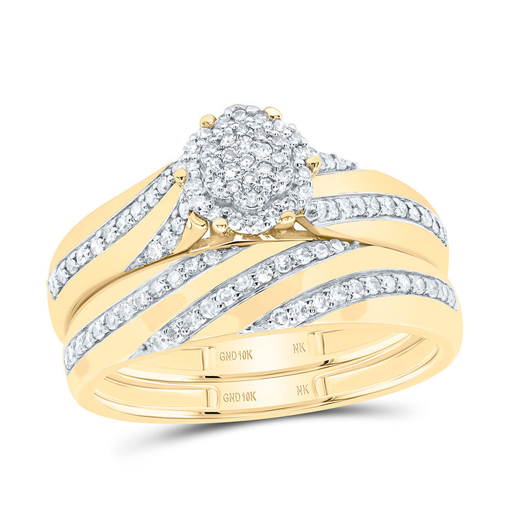 1/2CTW-NAT DIA NK FLOWER TRIO SET Daisy Joyeria