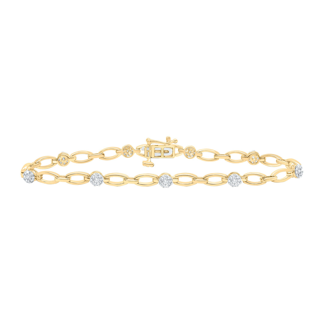 1/2CTW-NAT DIA P2 GIFT LADIES BRACELET (7 INCH) Daisy Joyeria