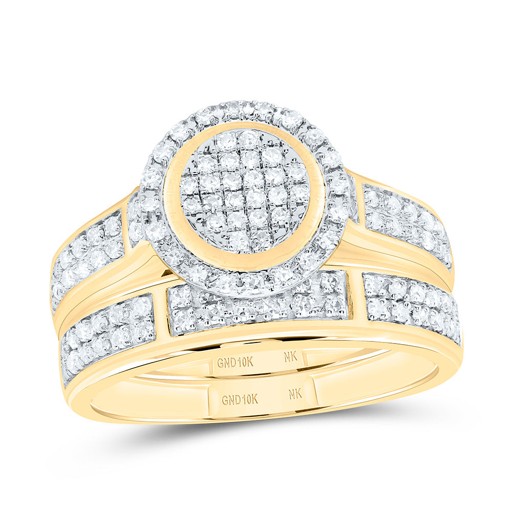 5/8CTW-NAT DIA NK FASHION ROUND TRIO SET Daisy Joyeria