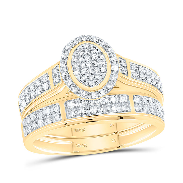 1/2CTW-NAT DIA NK FASHION OVAL TRIO SET Daisy Joyeria