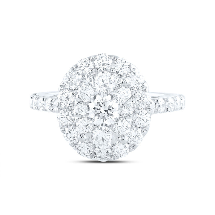 2CTW-NAT DIA ANA M ELITE 1/3CTW-CRD OVAL SINGLE HALO BRIDAL RING Daisy Joyeria