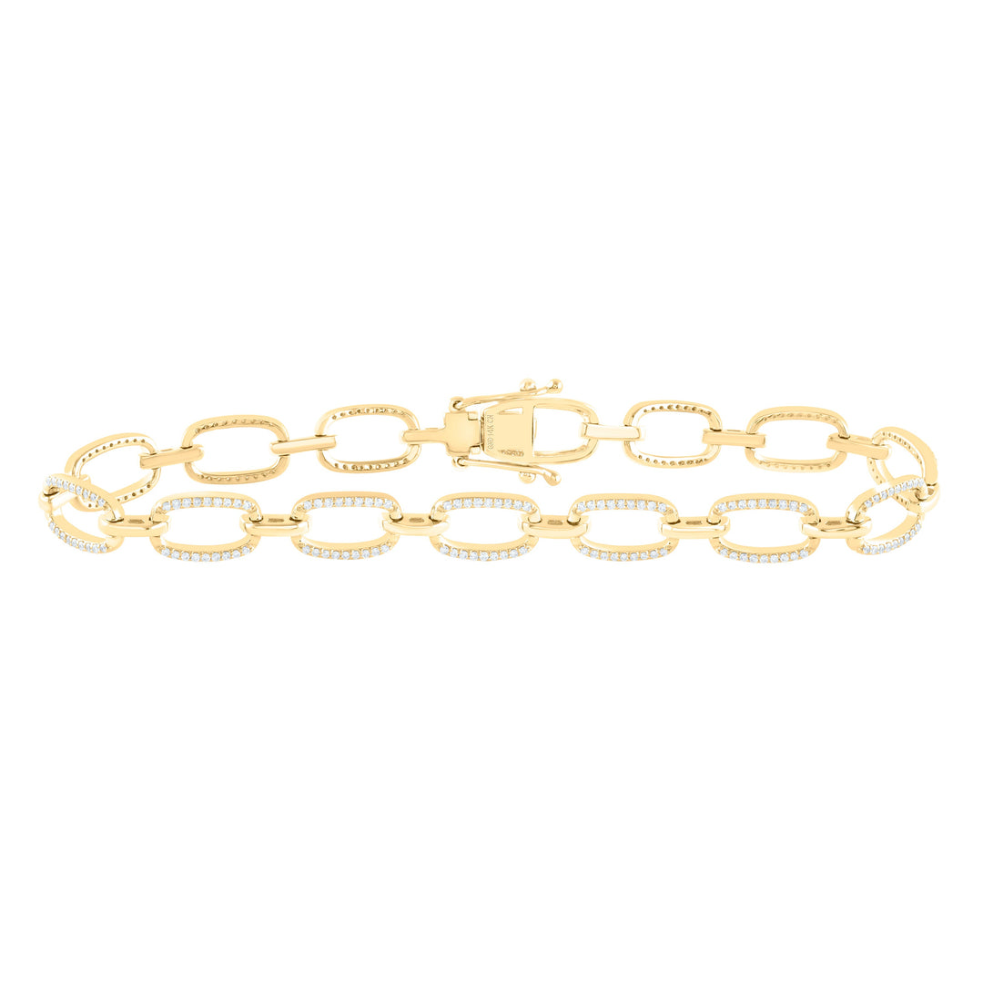 3/4CTW-NAT DIA CN (6.5 MM) LADIES CUBAN BRACELET (7 INCH) Daisy Joyeria