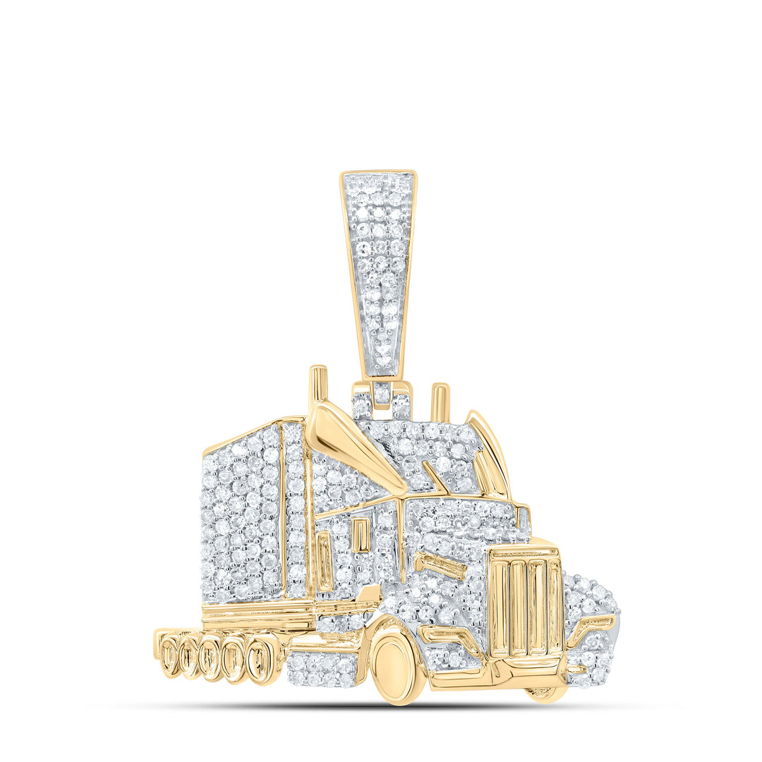 5/8CTW-NAT DIA P3 TRUCK MENS CHARM Daisy Joyeria