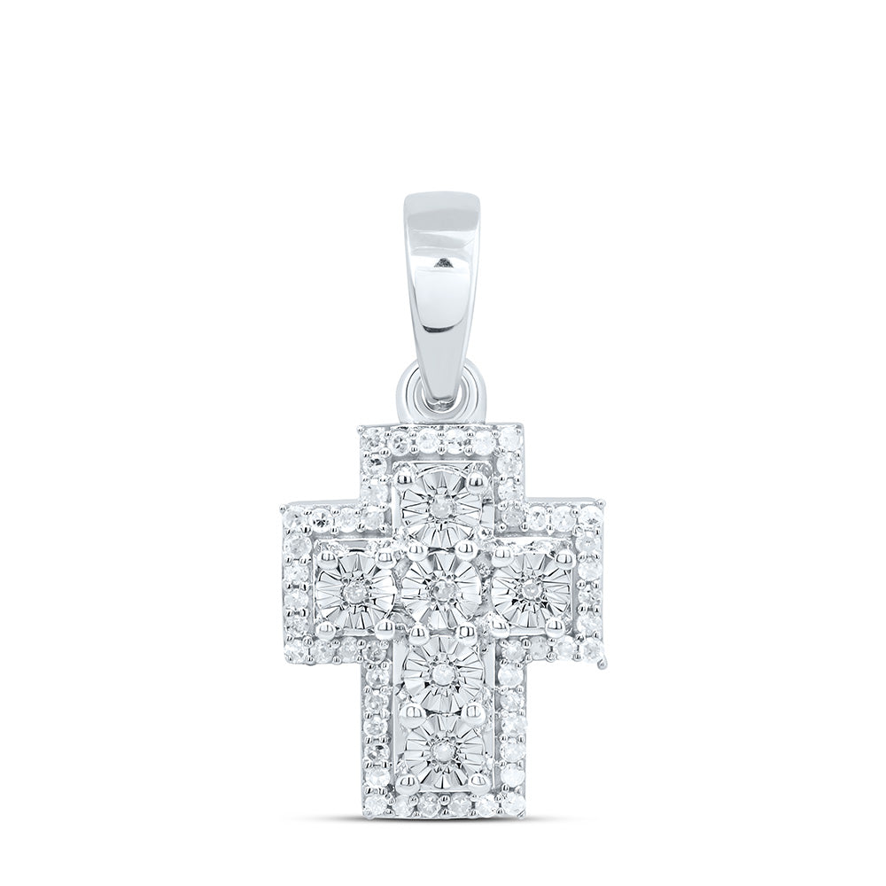 1/5CTW-NAT DIA P3 GIFT CROSS PENDANT Daisy Joyeria