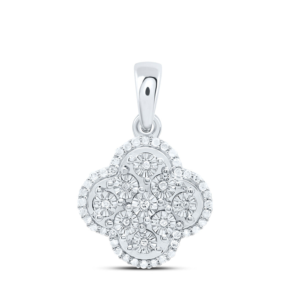 1/5CTW-NAT DIA P3 GIFT CLOVER FANUK  PENDANT Daisy Joyeria