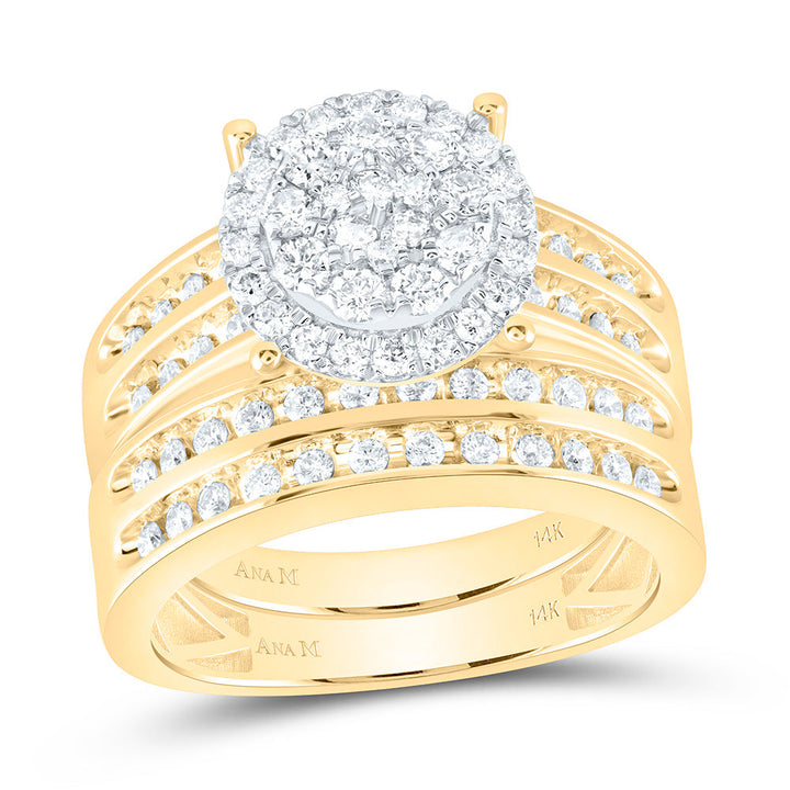 1 1/3CTW-NAT DIA ANA M ROUND TRIO SET Daisy Joyeria