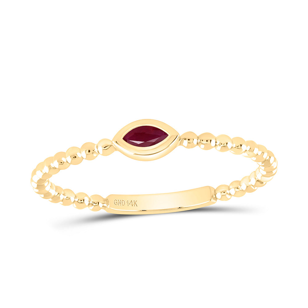 4X2.1MM-MQ-RU NAT GEM MARQUISE LADIES RING Daisy Joyeria