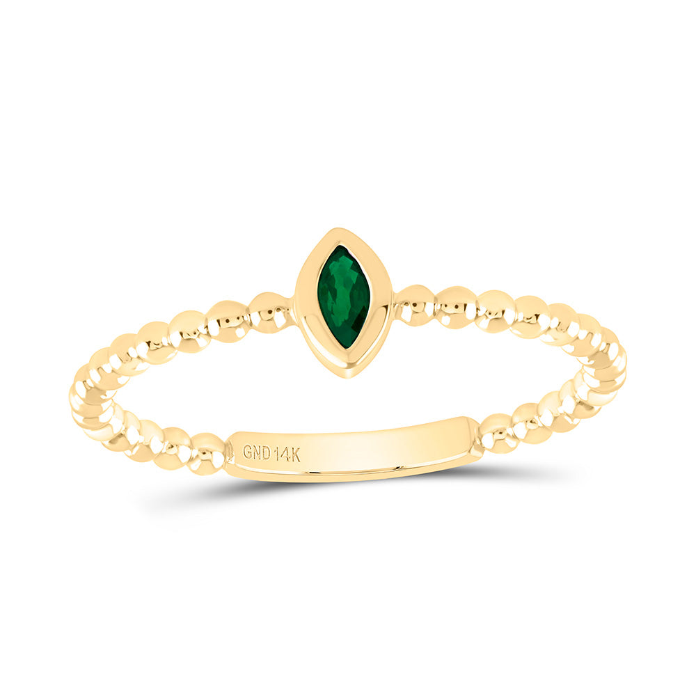 4X2.1MM-MQ-EM NAT GEM MARQUISE LADIES RING Daisy Joyeria