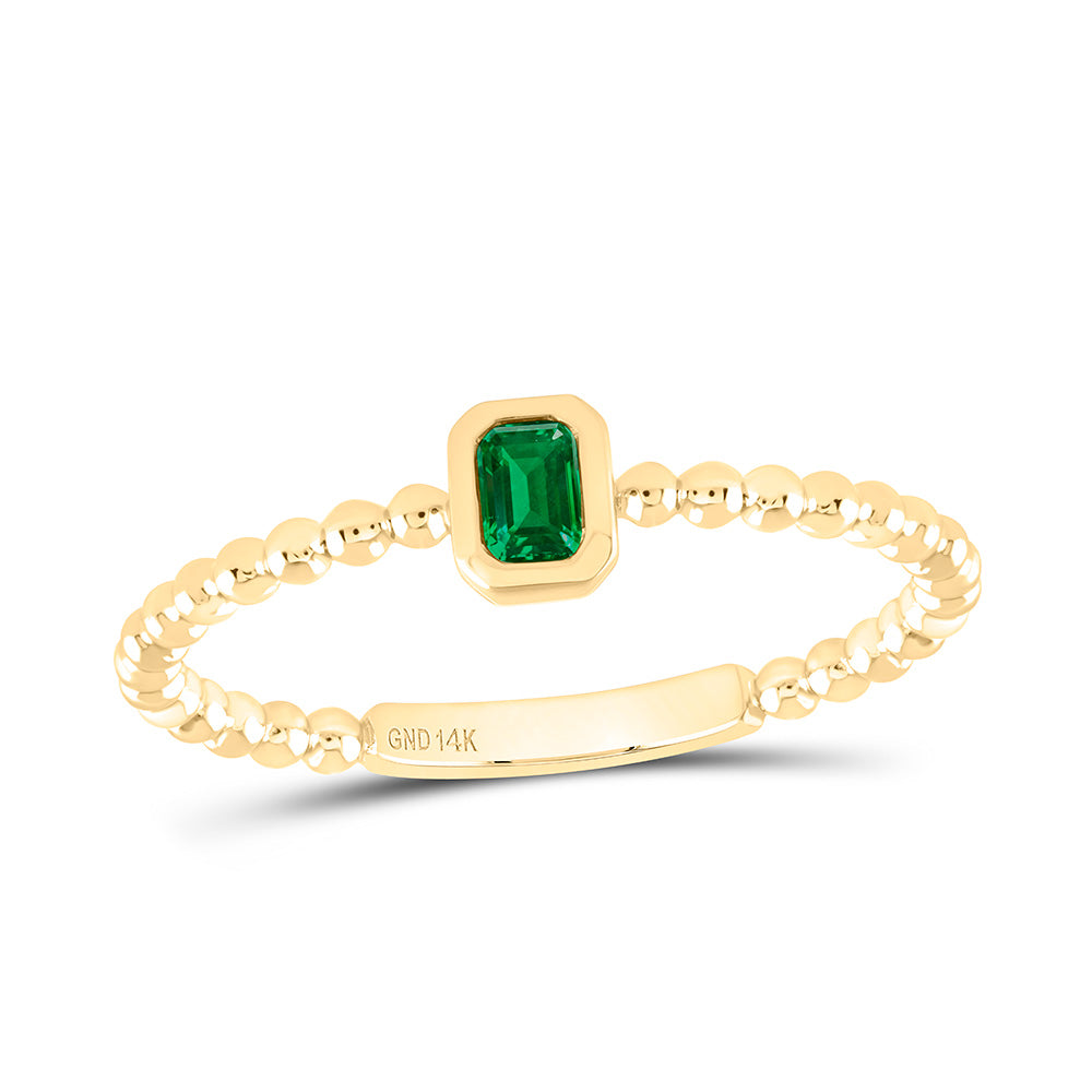 3.7X2.6MM-EM-EM NAT GEM EMERALD LADIES RING Daisy Joyeria