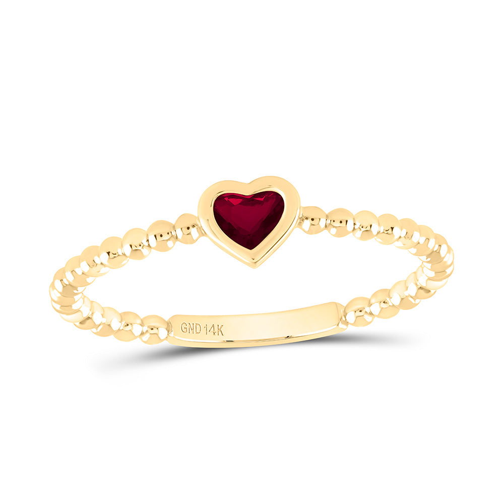 3.4X3.4MM-HS-RU NAT GEM HEART LADIES RING Daisy Joyeria