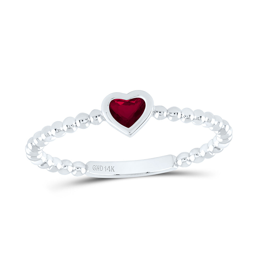 3.4X3.4MM-HS-RU NAT GEM HEART LADIES RING Daisy Joyeria