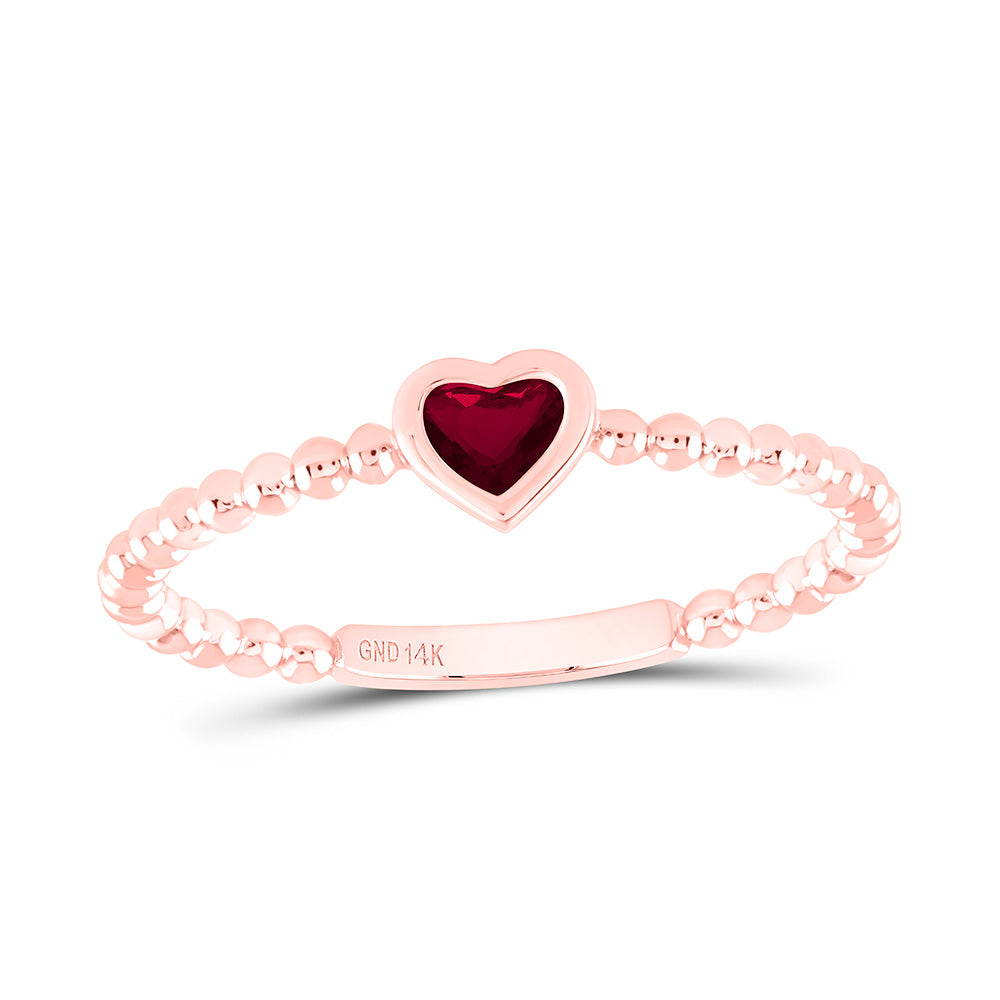 3.4X3.4MM-HS-RU NAT GEM HEART LADIES RING Daisy Joyeria