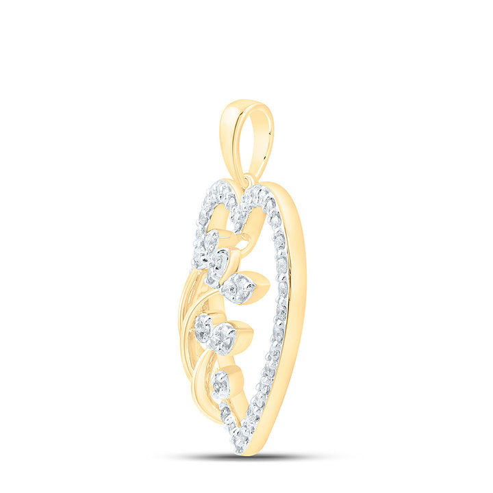 1/4CTW-NAT DIA CN FASHION HEART PENDANT Daisy Joyeria
