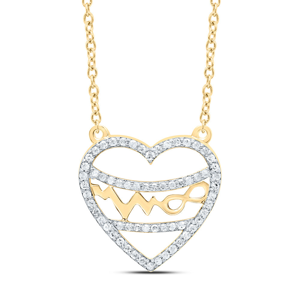1/5CTW-NAT DIA P1 GIFT HEART NECKLACE (18 INCH) Daisy Joyeria