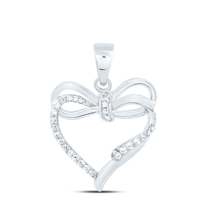 1/10CTW-NAT DIA NK GIFT HEART PENDANT Daisy Joyeria