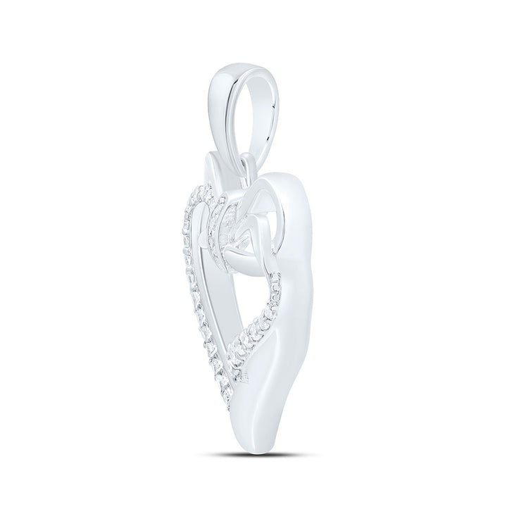 1/10CTW-NAT DIA NK GIFT HEART PENDANT Daisy Joyeria