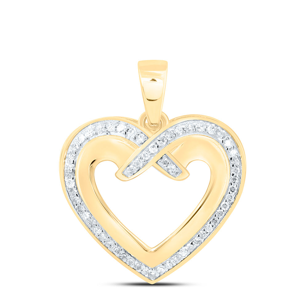 1/6CTW-NAT DIA P1 GIFT HEART  PENDANT Daisy Joyeria