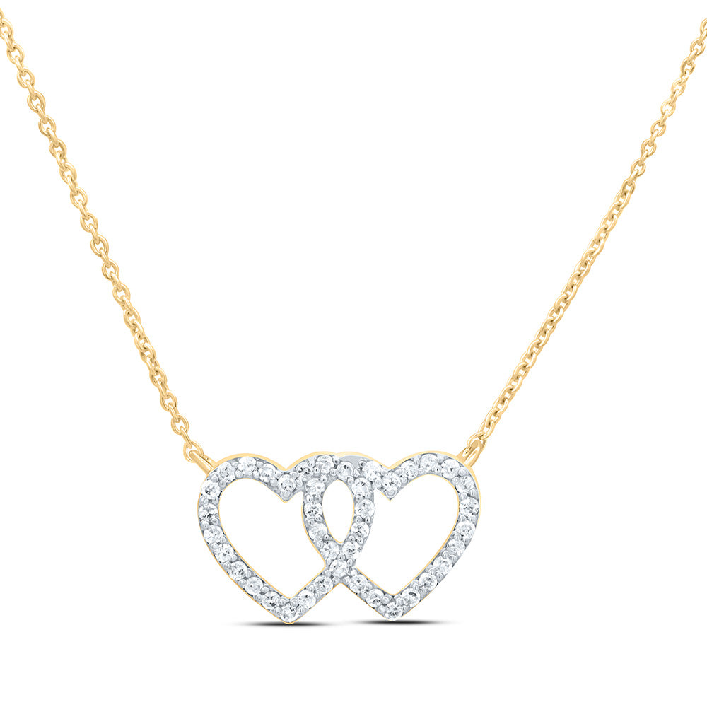 1/5CTW-NAT DIA P1 GIFT HEART NECKLACE (18 INCH) Daisy Joyeria