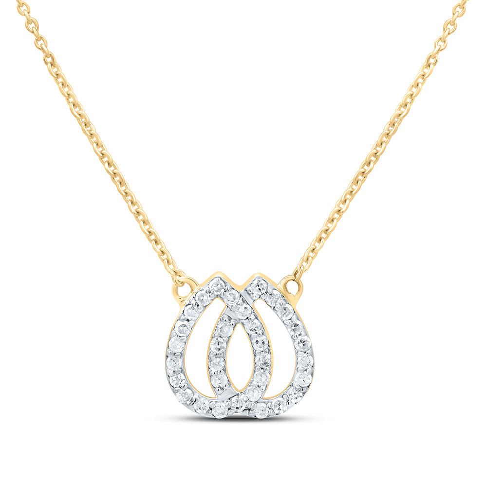1/6CTW-NAT DIA P1 GIFT PEAR NECKLACE (18 INCH) Daisy Joyeria