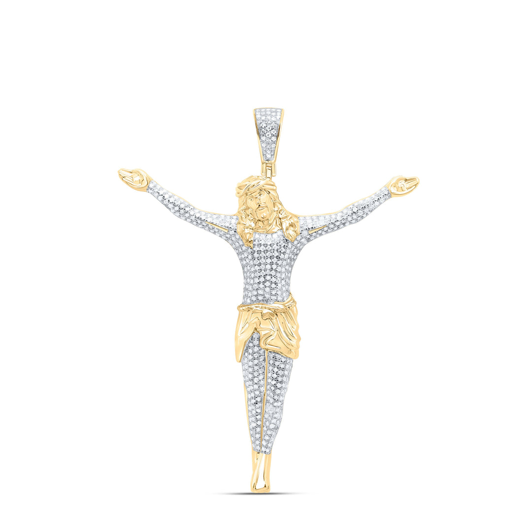 1CTW-NAT DIA NK JESUS MENS CHARM Daisy Joyeria