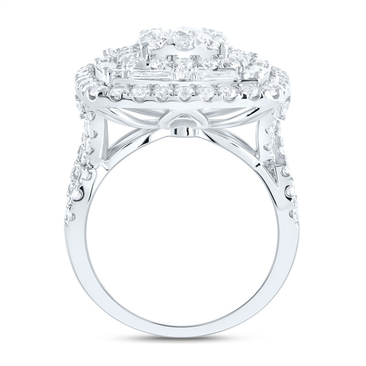 4CTW-NAT DIA ANA M ELITE 3/8CTW-CRD CUSHION DOUBLE HALO BRIDAL RING Daisy Joyeria