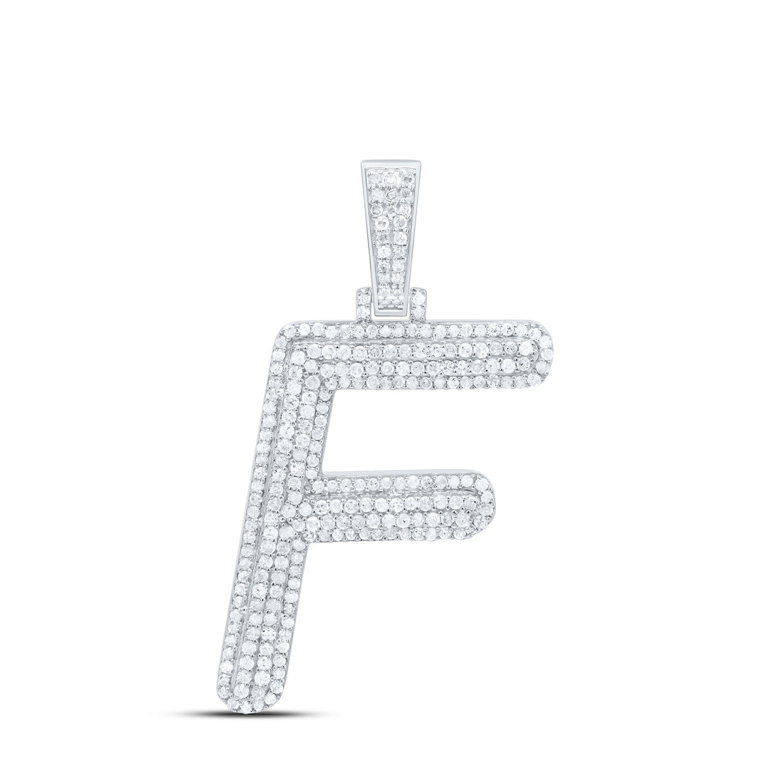 5/8CTW-NAT DIA P3 GIFT INITIAL "F" PENDANT Daisy Joyeria