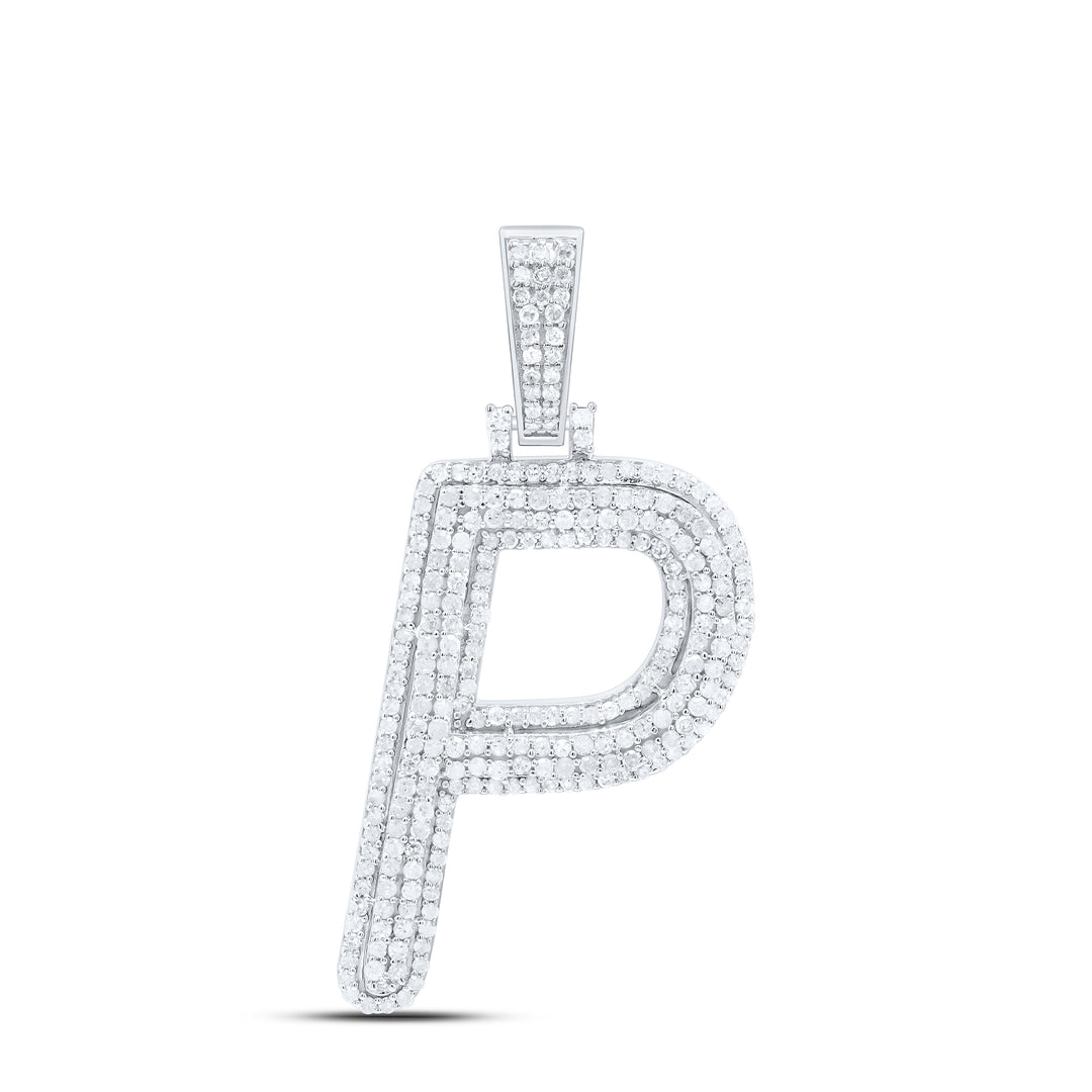 3/4CTW-NAT DIA P3 GIFT INITIAL "P" PENDANT Daisy Joyeria