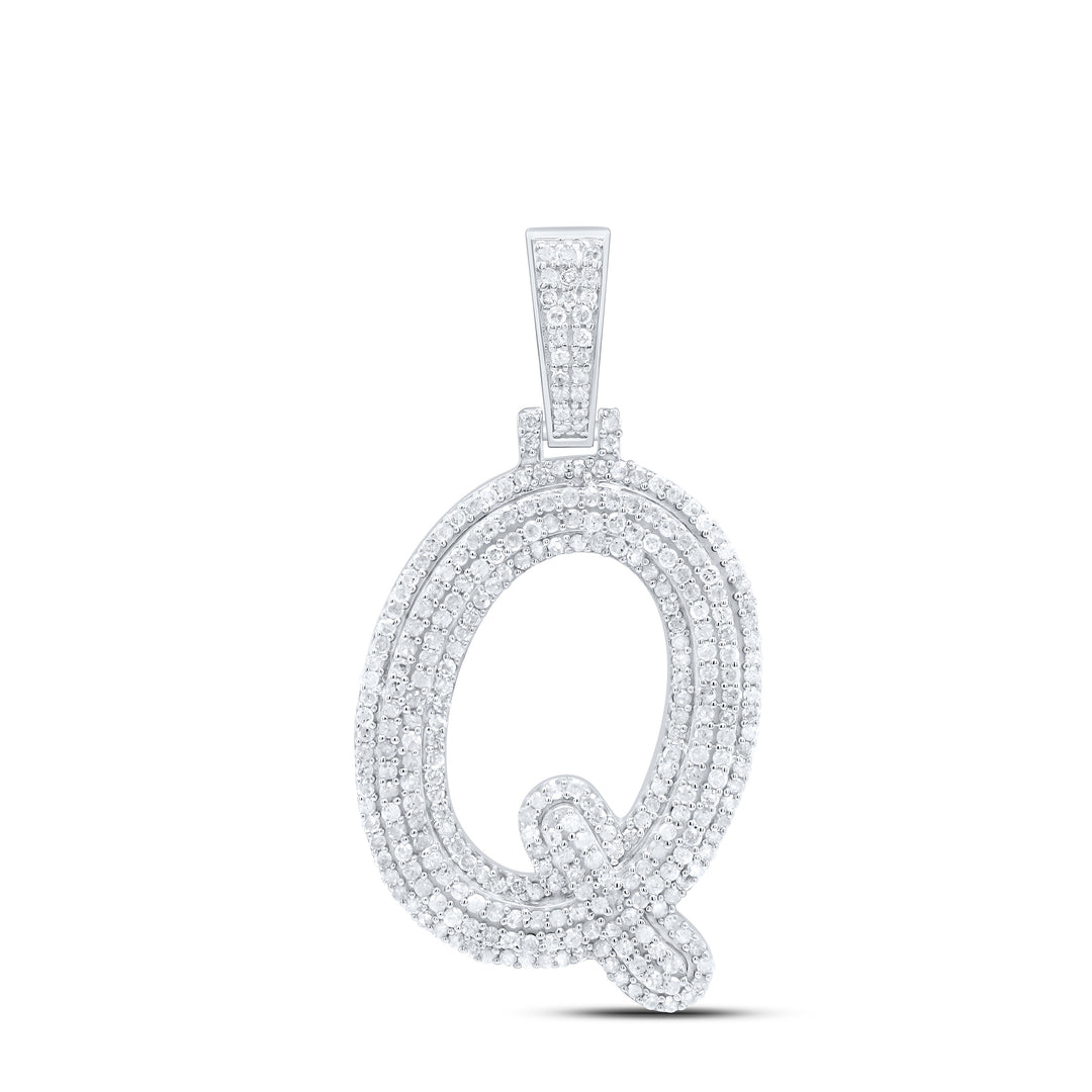 3/4CTW-NAT DIA P3 GIFT INITIAL "Q" PENDANT Daisy Joyeria