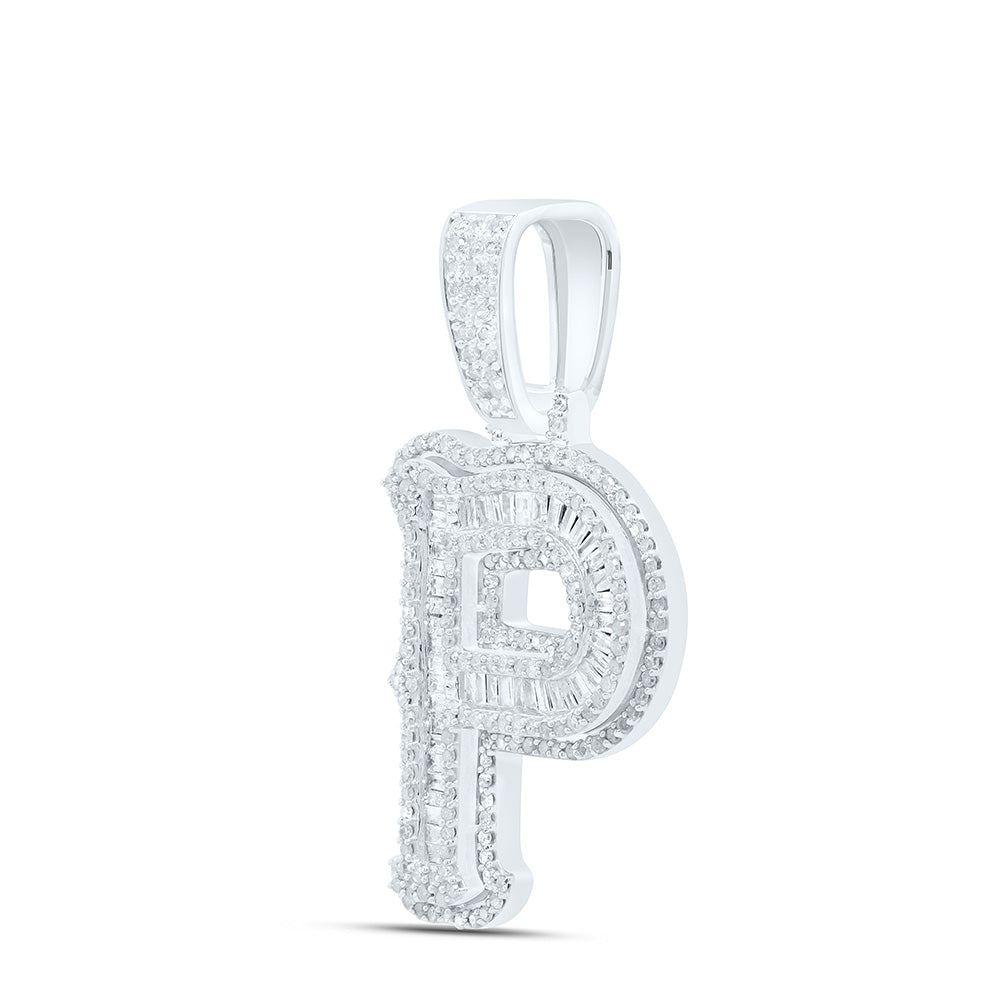 1 CTW-NAT DIA P2P3 GIFT (25MM) INITIAL "P" PENDANT Daisy Joyeria
