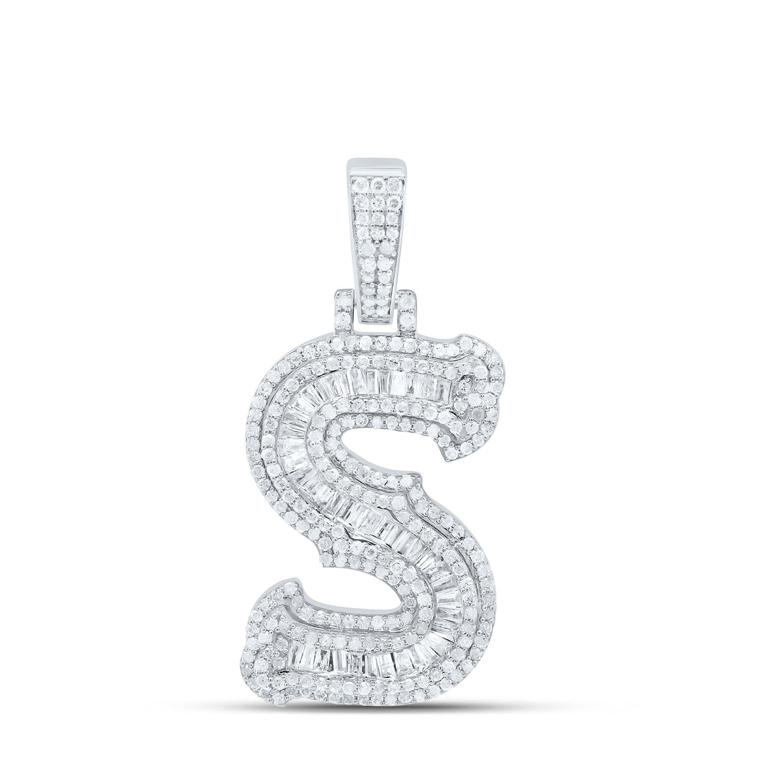 1 CTW-NAT DIA P2P3 GIFT (25MM) INITIAL "S" PENDANT Daisy Joyeria