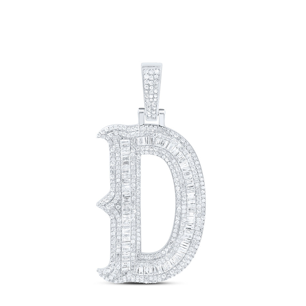 1 3/4CTW-NAT DIA P2P3 GIFT (35MM) INITIAL "D" PENDANT Daisy Joyeria