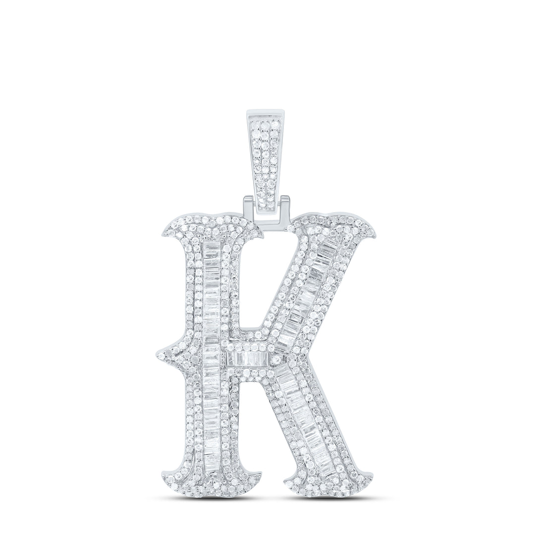 1 3/4CTW-NAT DIA P3 GIFT (35MM) INITIAL "K" PENDANT Daisy Joyeria
