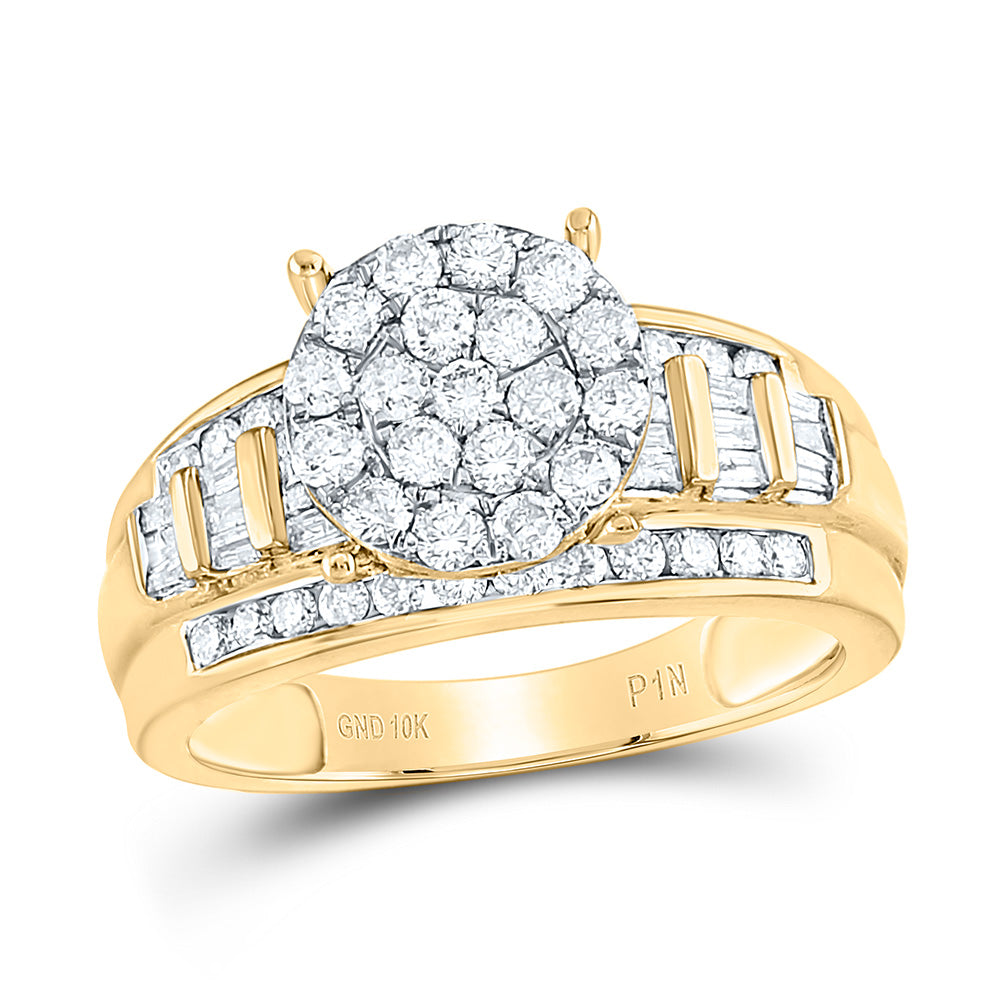 1CTW-NAT DIA P1N ROUND HEAD RING Daisy Joyeria