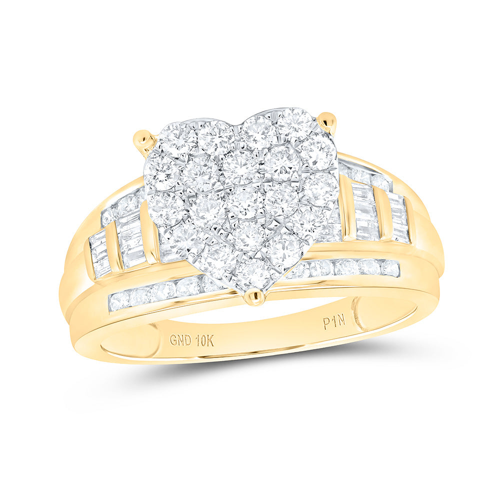 1CTW-NAT DIA P1N GIFT HEART HEAD RING Daisy Joyeria