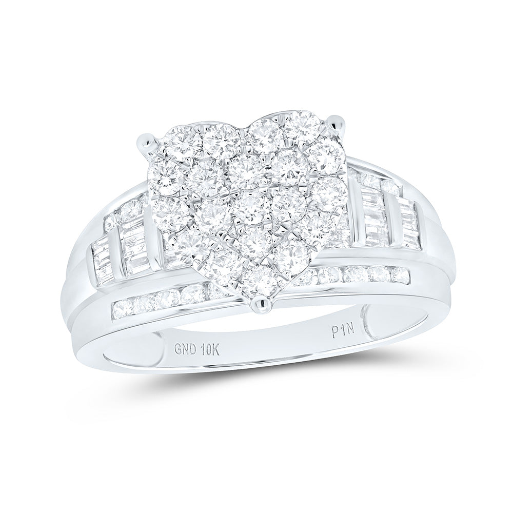 1CTW-NAT DIA P1N GIFT HEART HEAD RING Daisy Joyeria
