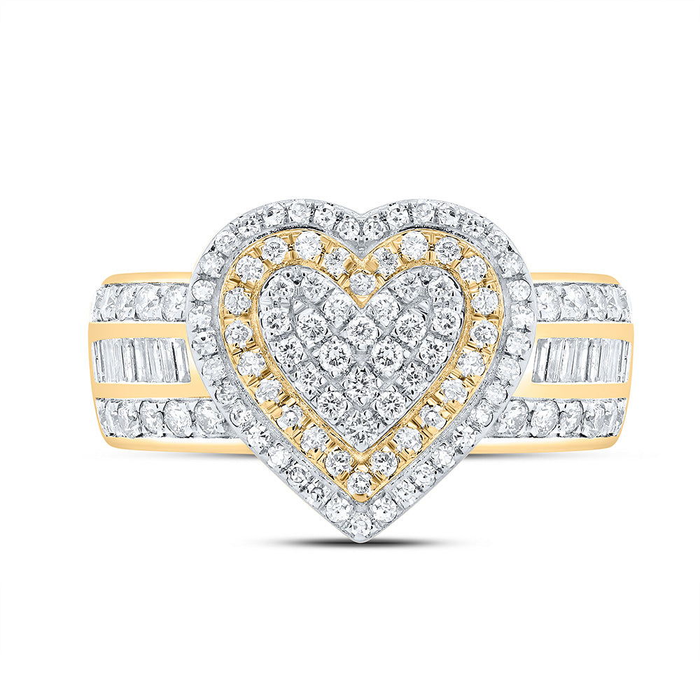 1 CTW-NAT DIA NK FASHION HEART RING Daisy Joyeria