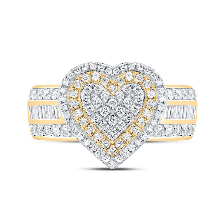 1 CTW-NAT DIA NK FASHION HEART RING Daisy Joyeria