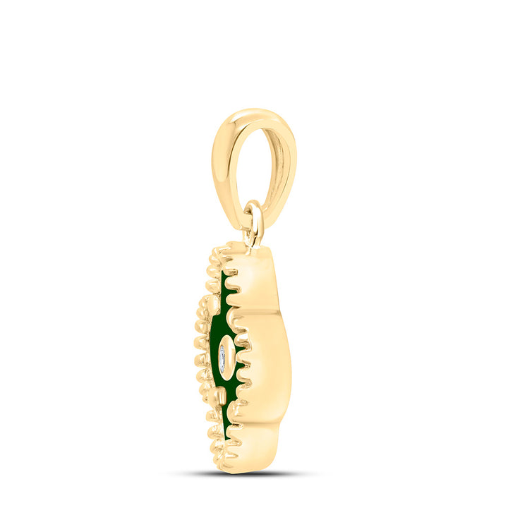 0.012CTW-NAT DIA NK GIFT CLOVER PENDANT Daisy Joyeria