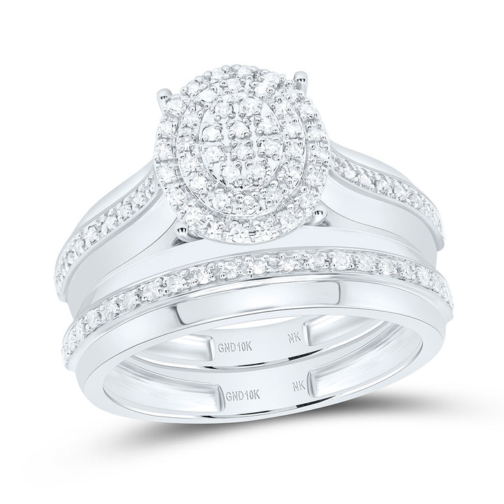 1/2CTW-NAT DIA NK FASHION OVAL TRIO SET Daisy Joyeria