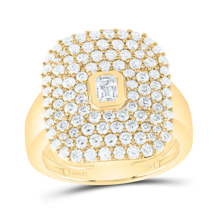 1 5/8CTW-NAT DIA ANA M 1/5CTW-CEM FASHION CUSHION RING Daisy Joyeria