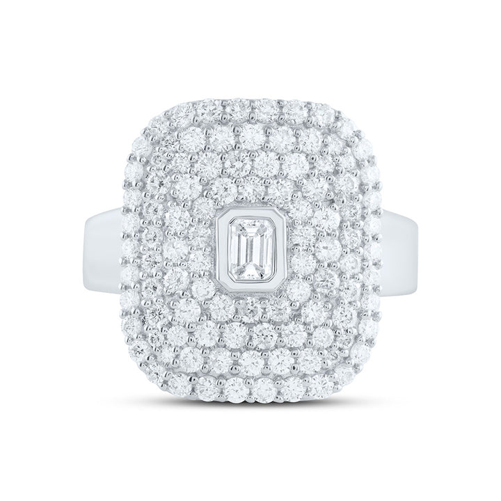 1 5/8CTW-NAT DIA ANA M 1/5CTW-CEM FASHION CUSHION RING Daisy Joyeria