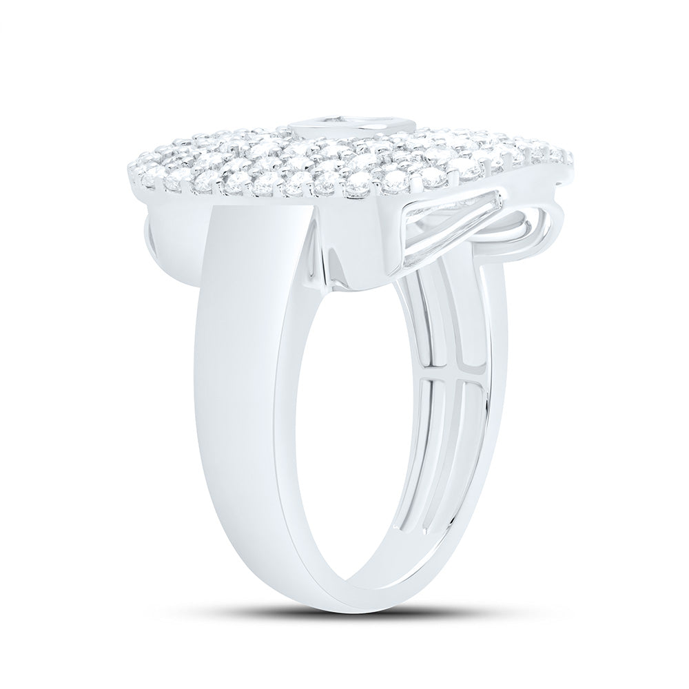 1 5/8CTW-NAT DIA ANA M 1/5CTW-CEM FASHION CUSHION RING Daisy Joyeria