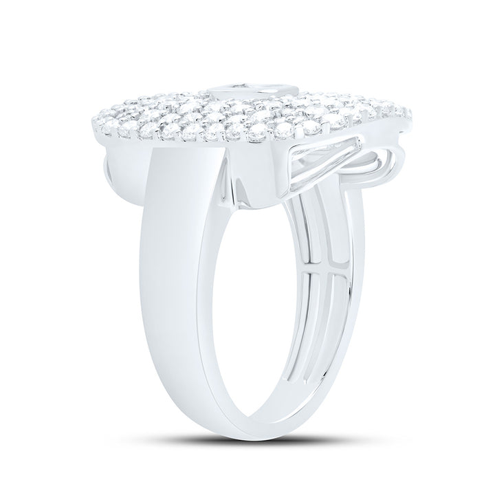 1 5/8CTW-NAT DIA ANA M 1/5CTW-CEM FASHION CUSHION RING Daisy Joyeria