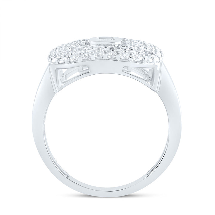 1 5/8CTW-NAT DIA ANA M 1/5CTW-CEM FASHION CUSHION RING Daisy Joyeria