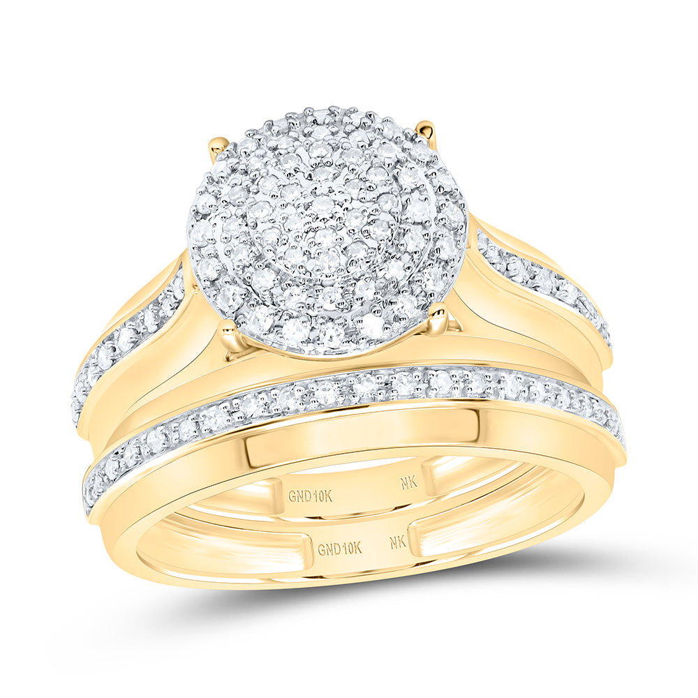 1/2CTW-NAT DIA NK FASHION ROUND TRIO SET Daisy Joyeria