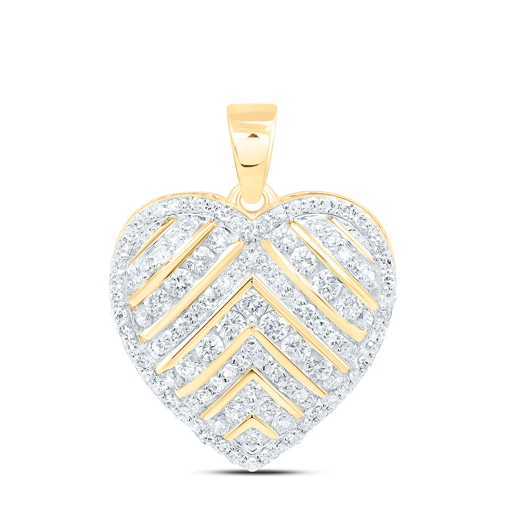 3/4CTW-NAT DIA NK FASHION HEART PENDANT Daisy Joyeria