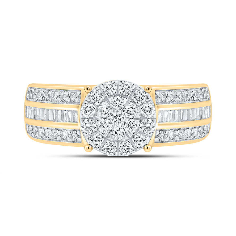 1 CTW-NAT DIA NK FASHION ROUND SHAPE RING Daisy Joyeria