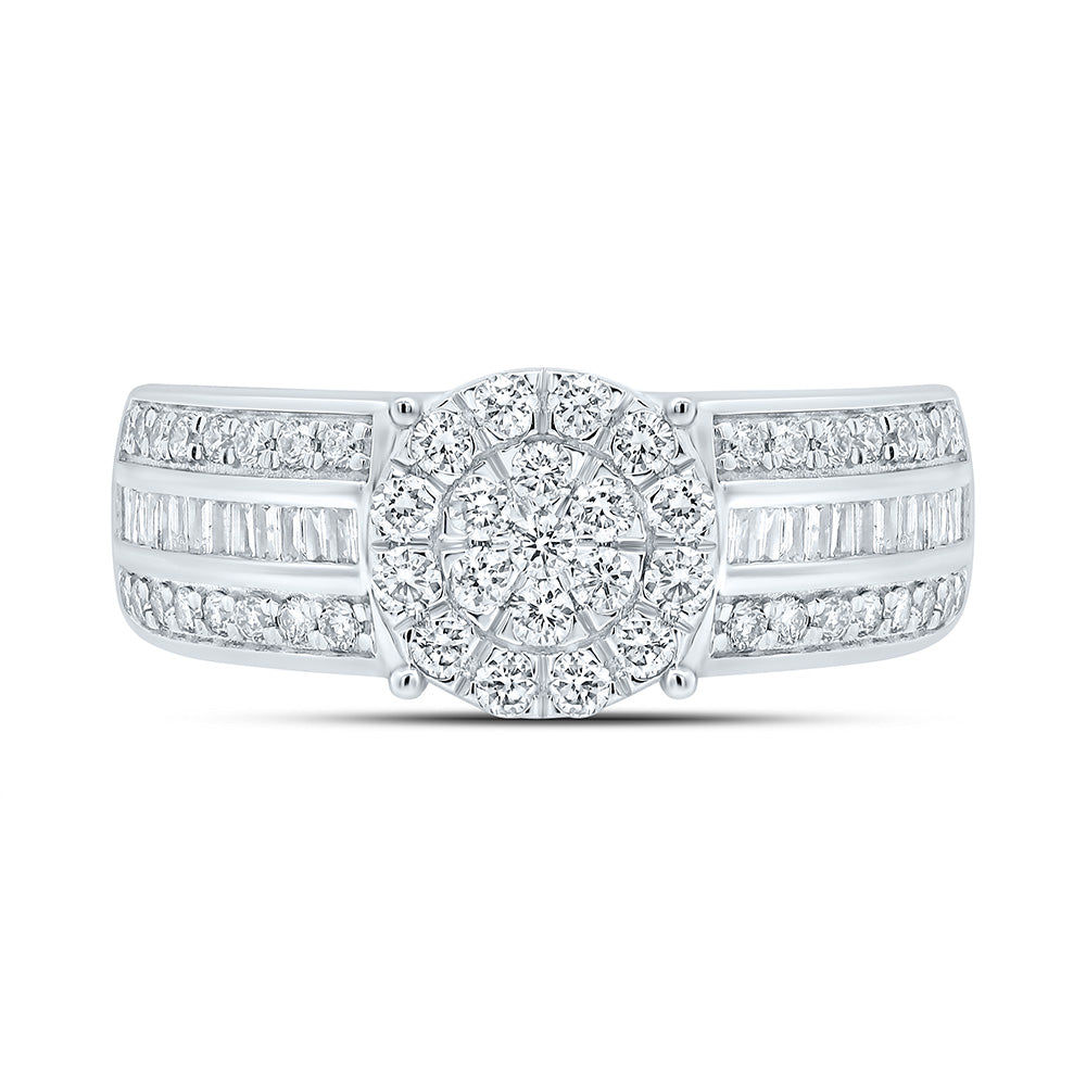 1 CTW-NAT DIA NK FASHION ROUND SHAPE RING Daisy Joyeria