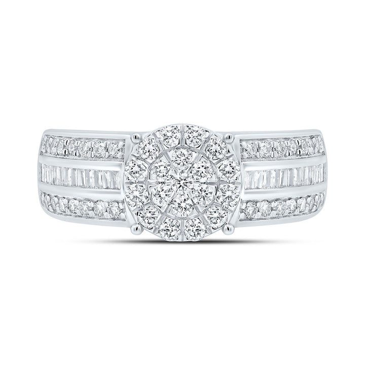 1 CTW-NAT DIA NK FASHION ROUND SHAPE RING Daisy Joyeria