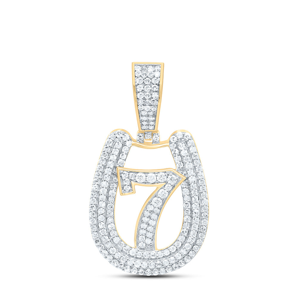 3/4CTW-NAT DIA NK ''7" MENS CHARM Daisy Joyeria